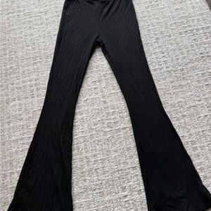 ASOS Black Ribbed Flare Pants